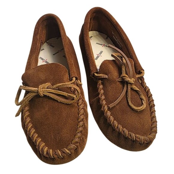 Minnetonka Soft Sole Brown Moccasin Size 8 - Picture 1 of 10